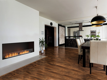 FLEX 86SS - Bioethanol steel Fireplace insert with Panoramic Glass by EcoSmart Fire - view 2